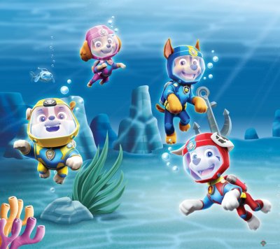 Fotozávěs Paw Patrol FCSXL-4390 textilní foto závěs FCSXL4390 / foto-závěsy s fototiskem (180 x 160 cm) AG Design