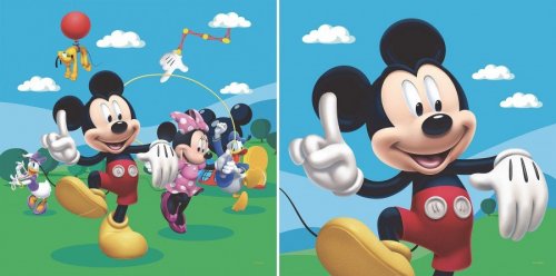 Dětský polštářek Mickey Mouse Disney CND 3117 / CND3117 dekorativní polštářky 40 x 40 cm AG Design