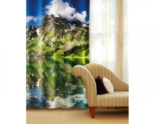 Fotozávěs Jezero CU-140-006 textilní foto závěs / závěsy s fototiskem 140 x 245 cm Dimex