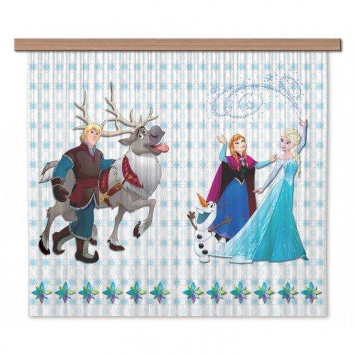 Dětský fotozávěs Frozen - Ledové Království Disney FCSXXL 7032 textilní foto závěs / závěsy s fototiskem 280 x 245 cm AG Design